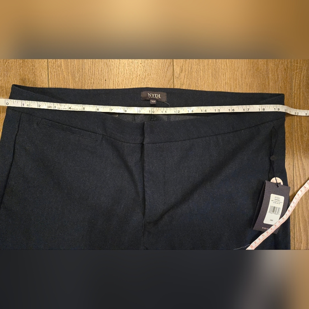 [NWT] NYDJ Plus Size Slim Trouser Ankle Pants Dark Blue Heather 18W - Picture 15 of 16